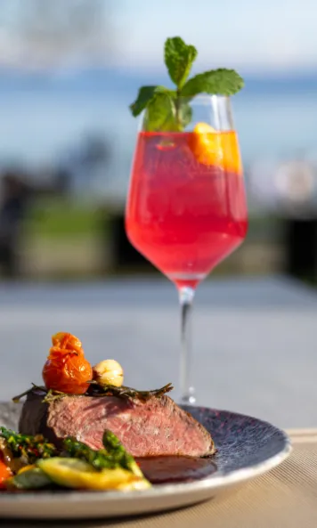 Menü und Getränk am Bodensee bei Grüter Catering